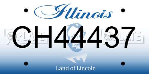 CH44437 Illinois License Plate