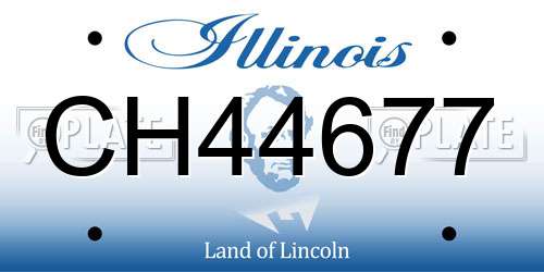 CH44677 Illinois License Plate