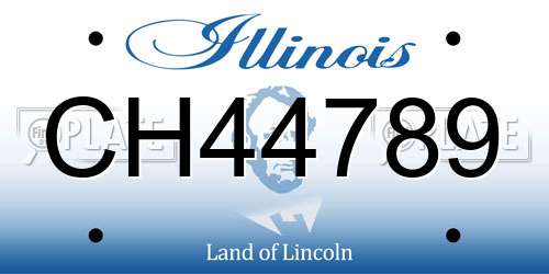 CH44789 Illinois License Plate