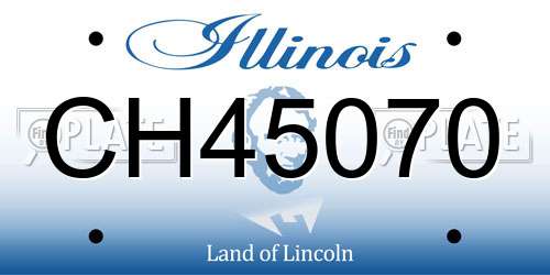 CH45070 Illinois License Plate