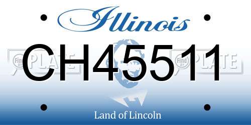 CH45511 Illinois License Plate