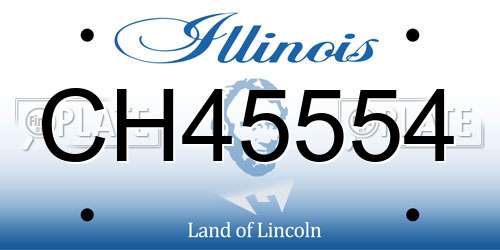 CH45554 Illinois License Plate