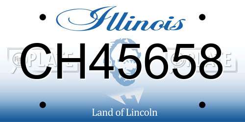 CH45658 Illinois License Plate