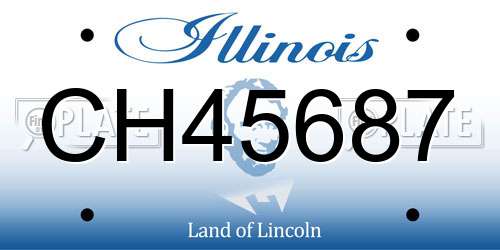 CH45687 Illinois License Plate