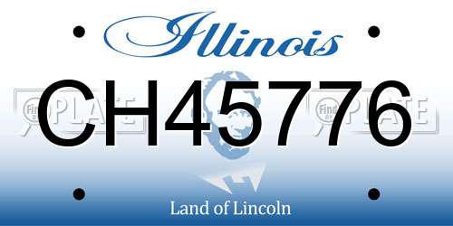 CH45776 Illinois License Plate