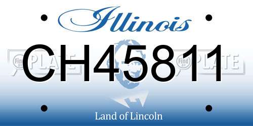 CH45811 Illinois License Plate
