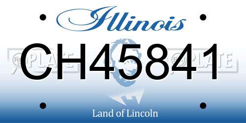 CH45841 Illinois License Plate