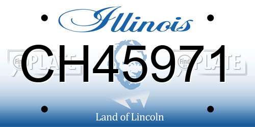 CH45971 Illinois License Plate
