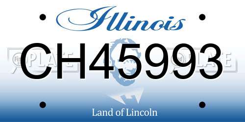 CH45993 Illinois License Plate