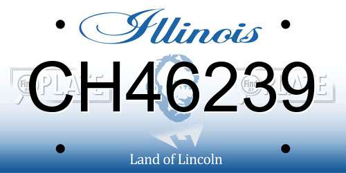 CH46239 Illinois License Plate