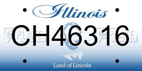 CH46316 Illinois License Plate