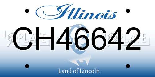 CH46642 Illinois License Plate
