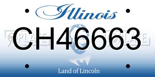 CH46663 Illinois License Plate