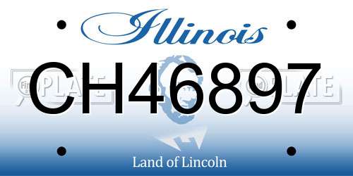CH46897 Illinois License Plate