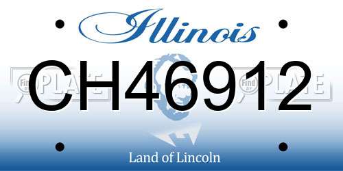 CH46912 Illinois License Plate