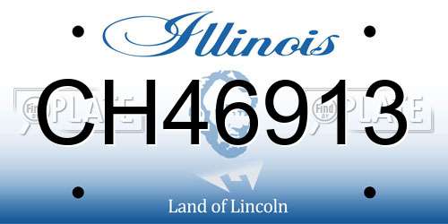 CH46913 Illinois License Plate