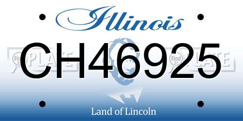 CH46925 Illinois License Plate