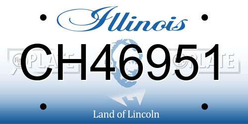 CH46951 Illinois License Plate