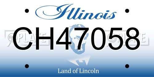 CH47058 Illinois License Plate