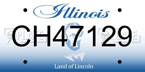CH47129 Illinois License Plate