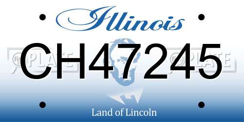 CH47245 Illinois License Plate