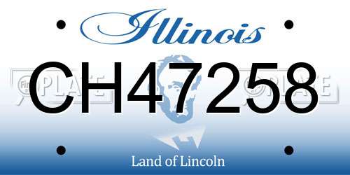 CH47258 Illinois License Plate