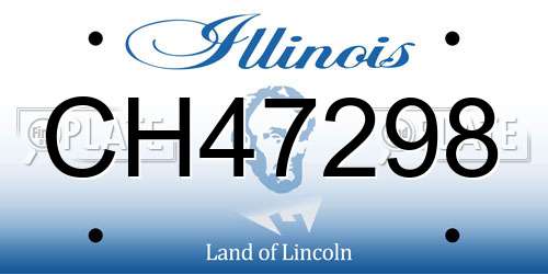 CH47298 Illinois License Plate