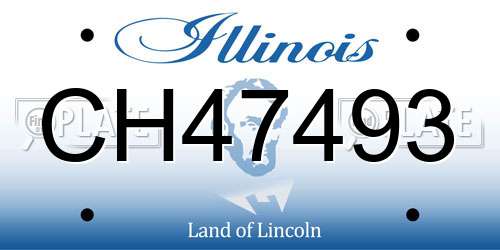 CH47493 Illinois License Plate