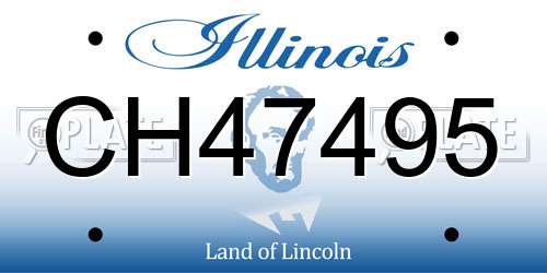 CH47495 Illinois License Plate