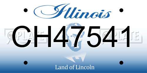 CH47541 Illinois License Plate