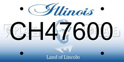 CH47600 Illinois License Plate