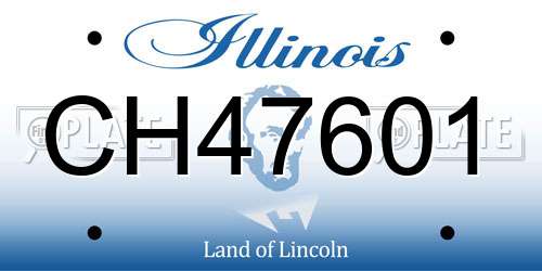 CH47601 Illinois License Plate