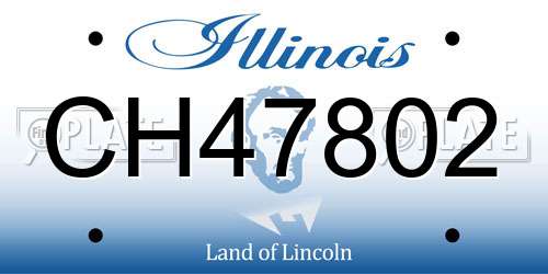 CH47802 Illinois License Plate