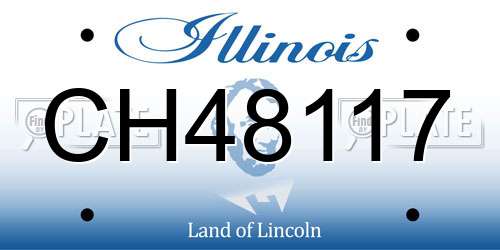 CH48117 Illinois License Plate
