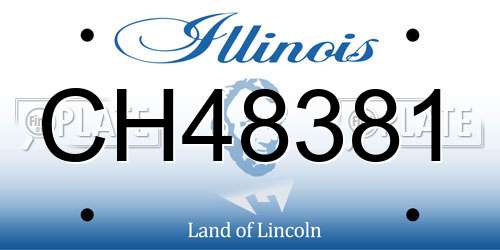 CH48381 Illinois License Plate
