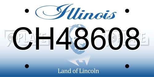 CH48608 Illinois License Plate