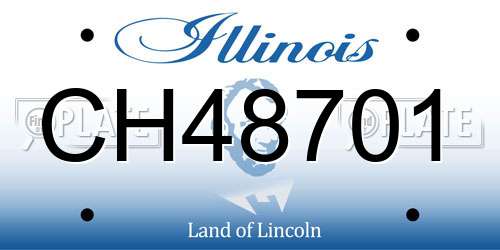 CH48701 Illinois License Plate