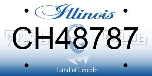 CH48787 Illinois License Plate