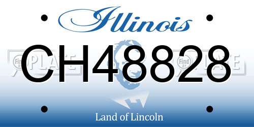 CH48828 Illinois License Plate