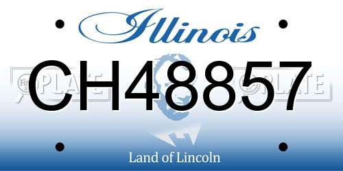 CH48857 Illinois License Plate