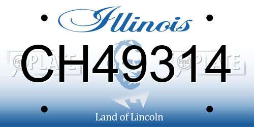 CH49314 Illinois License Plate