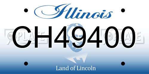 CH49400 Illinois License Plate