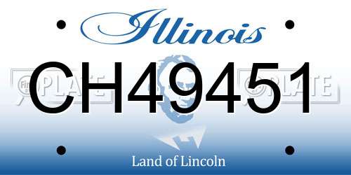 CH49451 Illinois License Plate