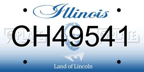 CH49541 Illinois License Plate