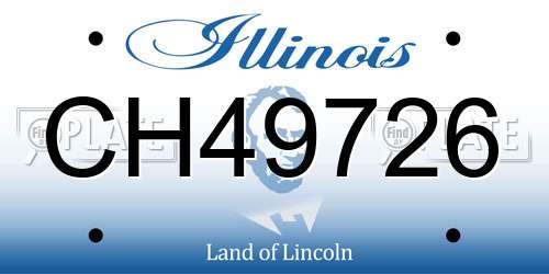 CH49726 Illinois License Plate