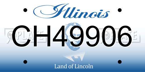 CH49906 Illinois License Plate