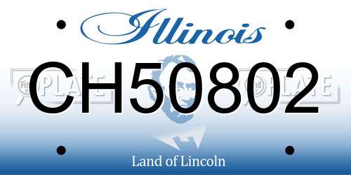 CH50802 Illinois License Plate