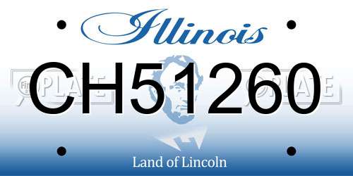 CH51260 Illinois License Plate