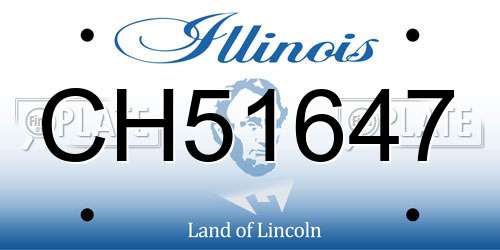 CH51647 Illinois License Plate