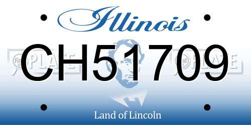 CH51709 Illinois License Plate